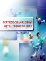 PPCR TRONG CHUẨN ĐOÁN PHÂN BIỆT CÁC SUBTYPE AIV TYPE A docx
