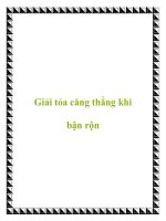 Giải tỏa căng thẳng khi bận rộn docx