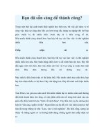 Bạn đã sẵn sàng để thành công? pptx