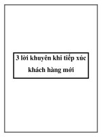 3 lời khuyên khi tiếp xúc khách hàng mới ppt