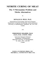NITRITE CURING OF MEAT The N-Nitrosamine Problem and Nitrite Alternatives pdf