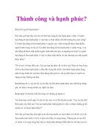 Thành công và hạnh phúc? docx