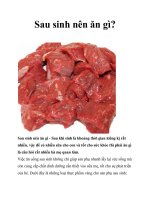 Sau sinh nên ăn gì? potx