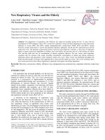 New Respiratory Viruses and the Elderly ppt