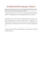 Ăn nhiều tinh bột làm tăng nguy cơ đãng trí doc