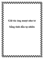 Giữ tóc óng mượt như tơ bằng tinh dầu tự nhiên pdf