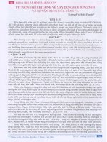 Tư tưởng Hồ Chí Minh về xây dựng đời sống mới và sự vận dụng của đảng potx