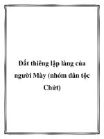 Đất thiêng lập làng của người Mày (nhóm dân tộc Chứt) pptx