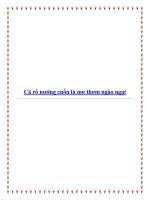 Cá rô nướng cuốn lá mơ thơm ngào ngạt potx