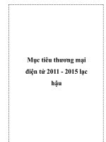Mục tiêu thương mại điện tử 2011 - 2015 pot