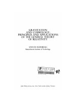 Gravitation and cosmology principles and applications of the general theory of relativity   weinberg s