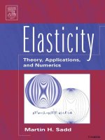Elasticity  theory, applications, and numerics   m sadd