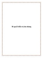 Bí quyết điều trị tàn nhang pot