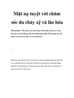 Mặt nạ tuyệt vời chăm sóc da chảy xệ và lão hóa doc