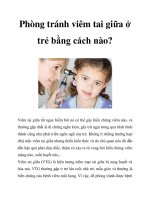 Phòng tránh viêm tai giữa ở trẻ bằng cách nào? pot