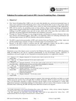 Pollution Prevention and Control (PPC) Sector Permitting Plan - Chemicals pot