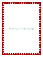 Kiêng kị trong việc ăn uống ở người già. potx