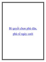 Bí quyết chọn phù dâu, phù rể ngày cưới pot