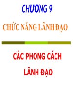 bài giảng quản trị học ( phùng minh đức) - chương 9 phong cách lãnh đạo
