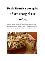 Bánh Tiramisu đơn giản dễ làm không cần lò nướng pot