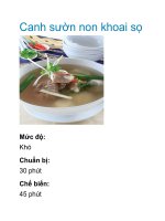 Canh sườn non khoai sọ ppt
