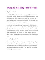 Đừng để cuộc sống “đầu độc” bạn pot