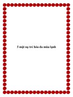 5 mặt nạ trẻ hóa da mùa lạnh pptx