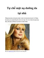 Tự chế mặt nạ dưỡng da tại nhà pdf