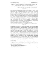 KHẢO SÁT MẬT ĐỘ VÀ SỰ ĐA DẠNG CỦA VI KHUẨN NITRATE HÓA TRONG AO NUÔI TÔM doc