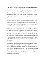 Các ngân hàng đang gặp những khó khăn gì? docx