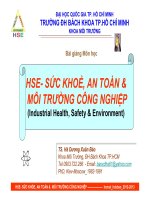 HSE - SỨC KHỎE, AN TOÀN & MÔI TRƯỜNG CÔNG NGHIỆP - CHƯƠNG 1 potx