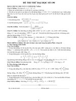 ĐÁP ÁN VÀ ĐỀ THI THỬ ĐẠI HỌC - TRƯỜNG THPT NGUYỄN HUỆ - ĐẮK LẮK - ĐỀ SỐ 190 pdf