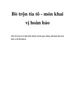 Bò trộn tía tô - món khai vị hoàn hảo pot