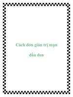 Cách đơn giản trị mụn đầu đen ppt