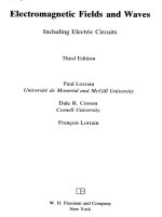 Electromagnetic fields and waves   lorrain and corson