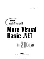 Sams Teach Yourself More Visual Basic .NET docx