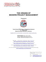 THE ORIGINS OF MODERN PROJECT MANAGEMENT: Fourth Annual PMI College of Scheduling Conference potx