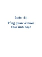 Luận văn Tổng quan về nước thải sinh hoạt   pptx