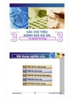 Các chỉ tiêu đánh giá dự án pot
