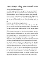 Trẻ nhỏ học tiếng Anh như thế nào? pptx