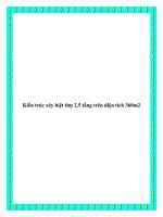 Kiến trúc xây biệt thự 2,5 tầng trên diện tích 360m2 docx