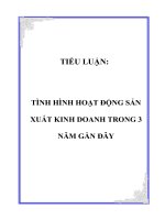 Tình hình hoạt động sản xuất kinh doanh trong 3 năm gần đây ngân hàng thương mại  cổ phần công thương việt nam - chi nhánh ba đình