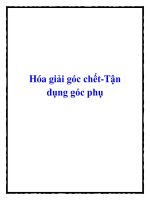 Hóa giải góc chết-Tận dụng góc phụ pot