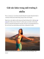 Giữ sức khỏe trong môi trường ô nhiễm docx