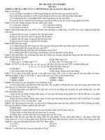 10 BỘ ĐỀ THI THỬ TỐT NGHIỆP MÔN SINH HỌC doc