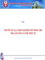 Lựa chọn phương án móng