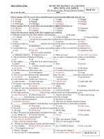 ĐỀ THI THỬ THPT HỒNG LĨNH 2014 tiếng anh