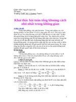 NHỮNG BÀI TẬP KHOẢNG CÁCH