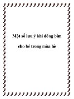 Một số lưu ý khi đóng bỉm cho bé trong mùa hè docx