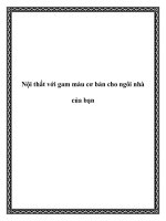 Nội thất với gam màu cơ bản cho ngôi nhà của bạn doc